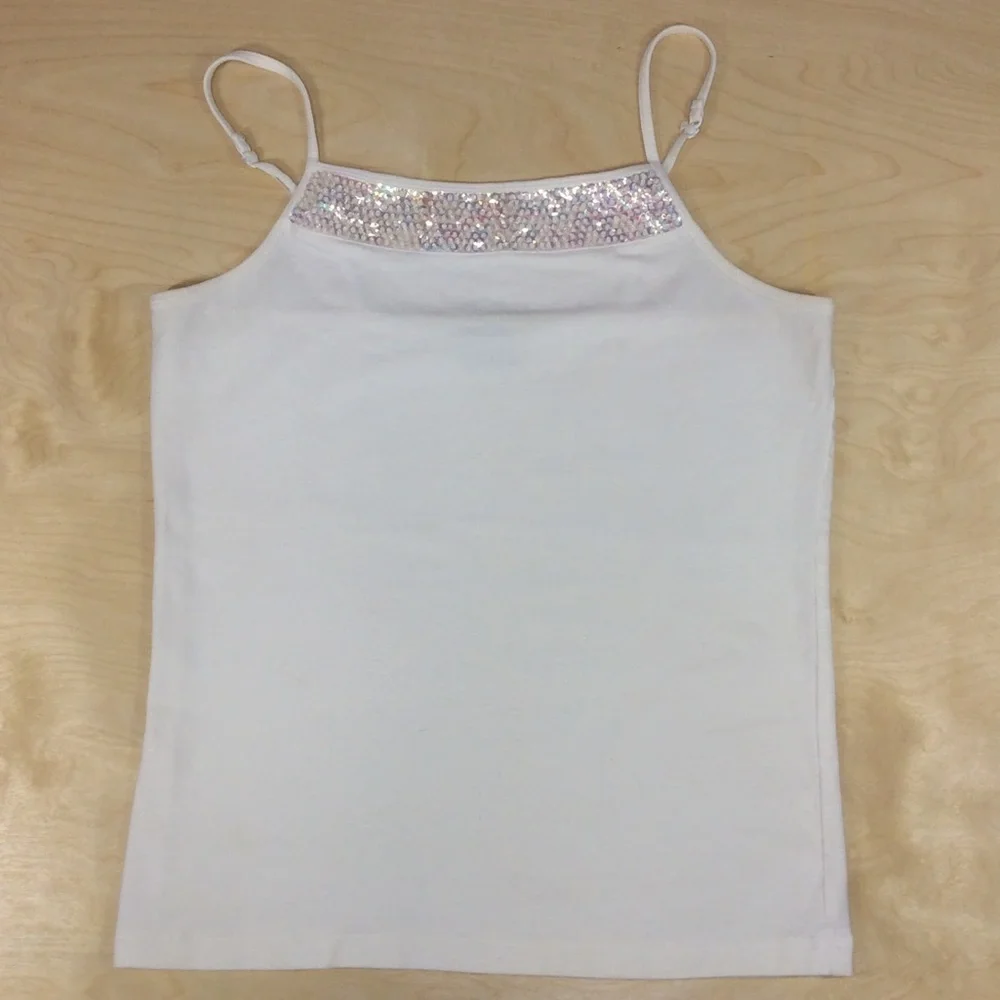 Cherokee Spaghetti Strap Tank Top Sequins 10/12